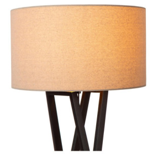 Lampa podłogowa Trafalgar Lucide | Beżowa, drewno, 157cm