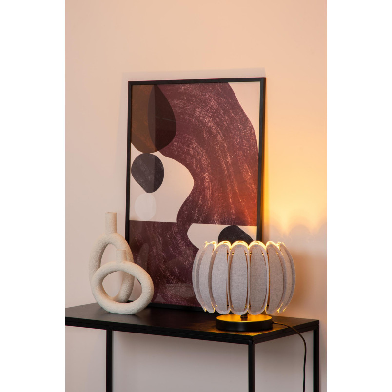 Lampa stołowa Spencer szara Lucide | Filcowa, nowoczesna