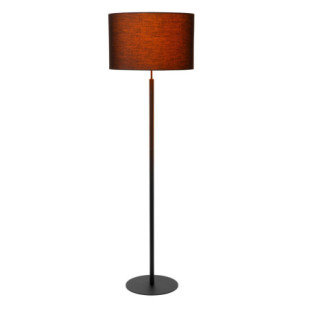 Lampa podłogowa z abażurem Maya 45cm H150cm czarna Lucide