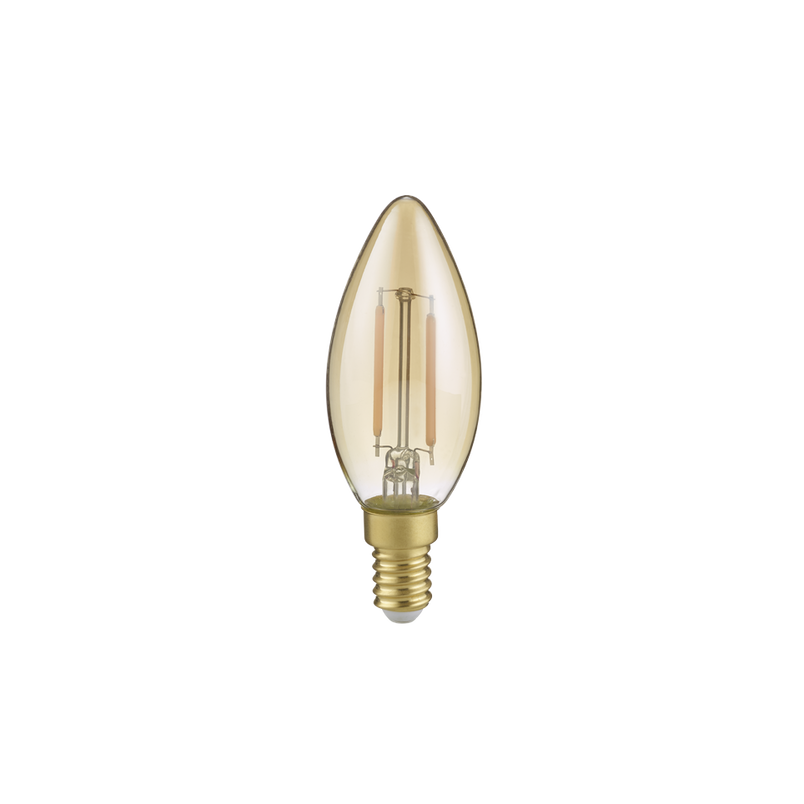 Żarówka LED E14 Trio 2W Bursztynowa | Ciepłe Światło
