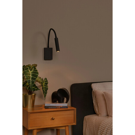 Kinkiet na wysięgniku Alec LED czarny | Lucide - Sklep z lampami