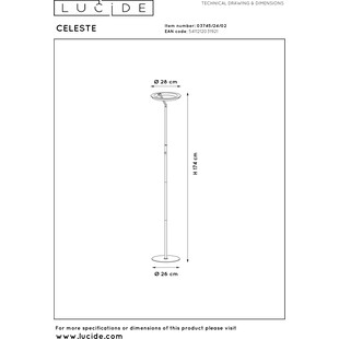 Lampa podłogowa Celeste LED - Eleganckie oświetlenie Lucide