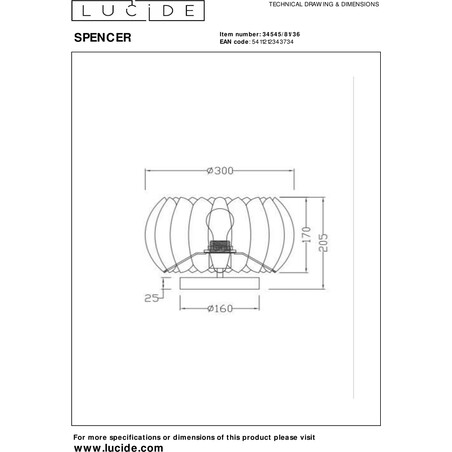 Lampa stołowa Spencer szara Lucide | Filcowa, nowoczesna