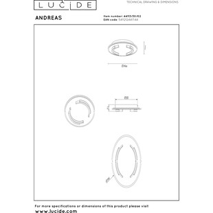 Plafon LED Andreas Lucide - Nowoczesny Design | Sklep Lamp