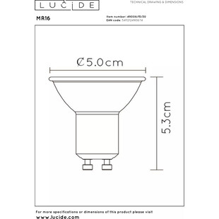Żarówki LED GU10 Lucide 3x 5W Czarny - Oświetlenie
