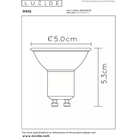 Żarówki LED GU10 Lucide 3x 5W Czarny - Oświetlenie
