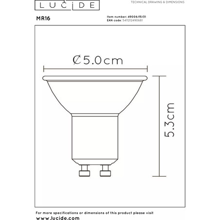 Żarówki LED GU10 Lucide 3x 5W - Ciepłe Światło, Nowoczesny Design
