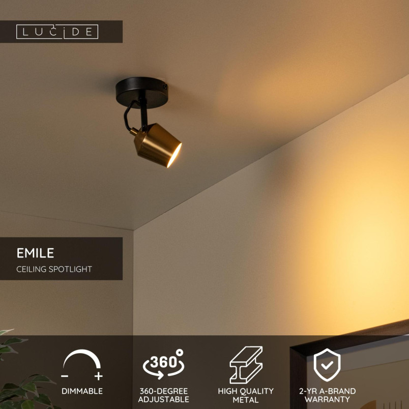 Reflektor sufitowy Lucide Emile - Modern Design