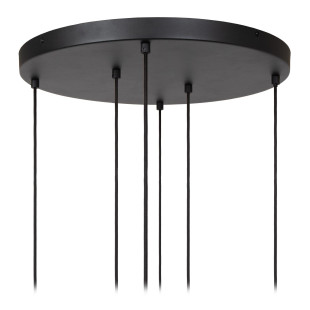 Lampa wisząca Joanet - szkło dymione, mosiądz | Lucide