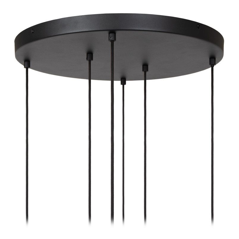 Lampa wisząca Joanet - szkło dymione, mosiądz | Lucide
