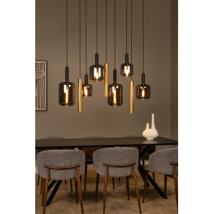 Lampa wisząca Joanet Lucide - Szkło dymione, mosiądz | Sklep z Lampami