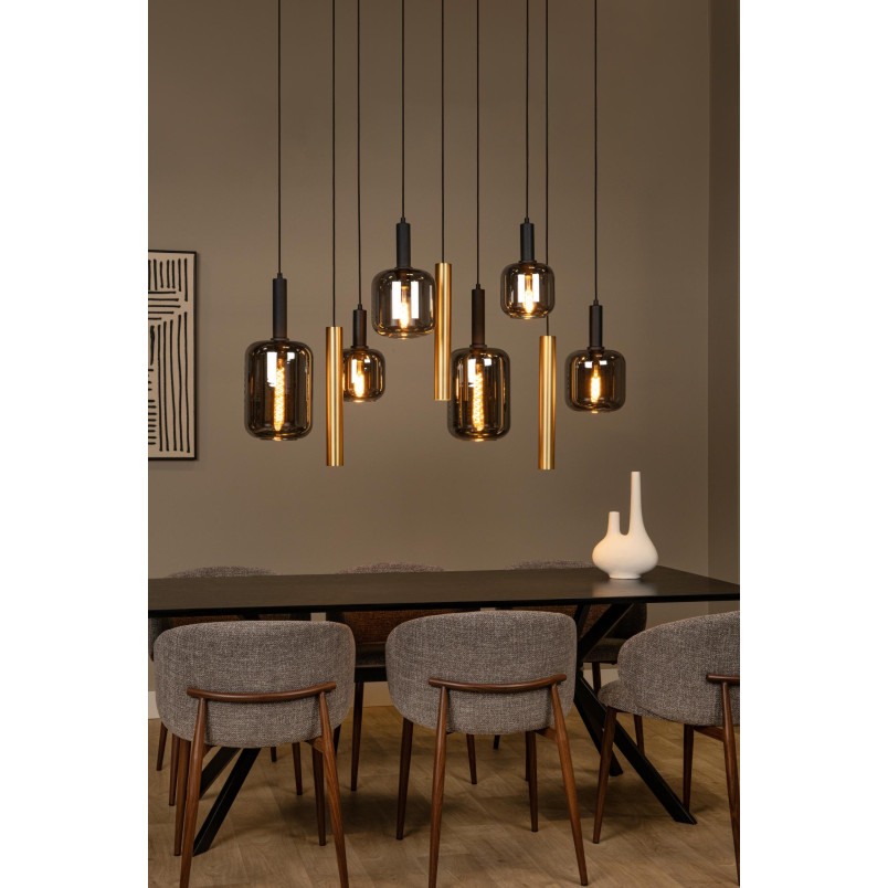 Lampa wisząca Joanet Lucide - Szkło dymione, mosiądz | Sklep z Lampami