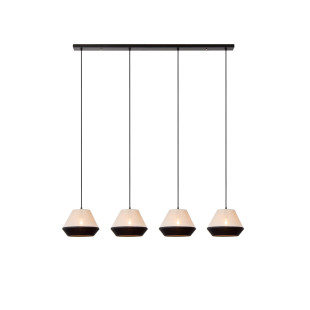 Lampa wisząca Kala | 4 punkty, beżowo-czarna | Lucide