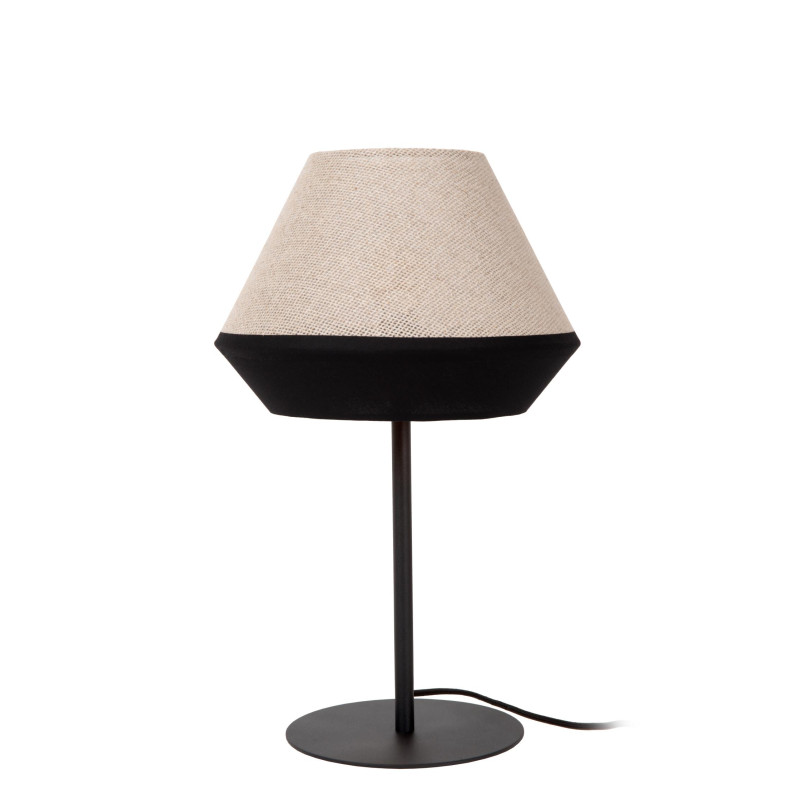 Lampa stołowa Kala Lucide | Beżowo-czarna | Rustykalny styl
