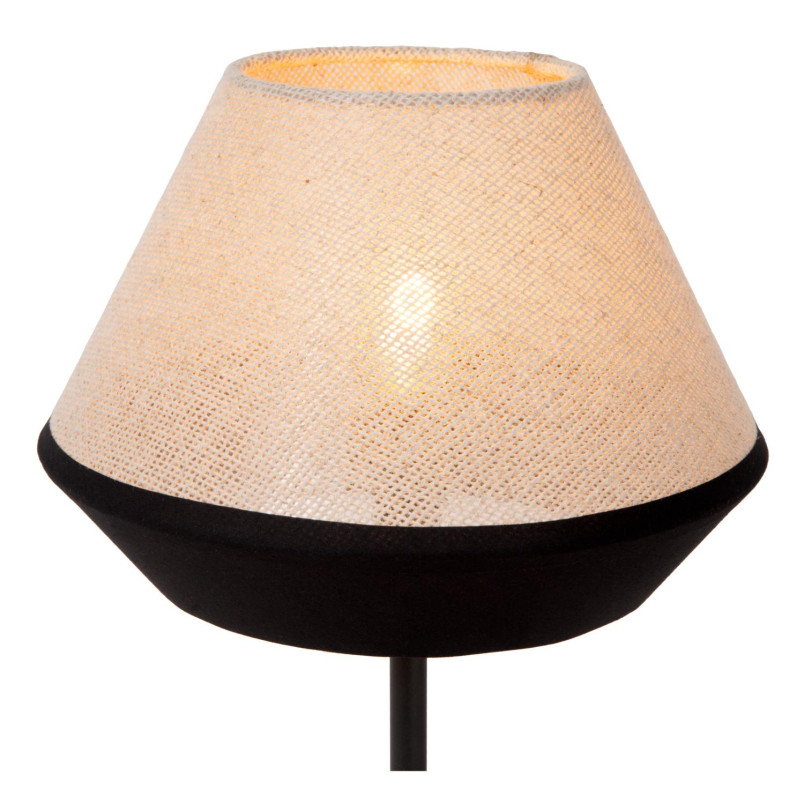 Lampa stołowa Kala Lucide | Beżowo-czarna | Rustykalny styl
