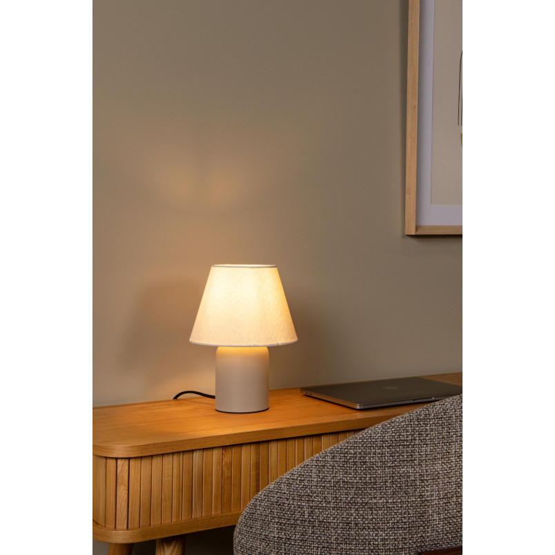 Lampa Ceramiczna Macia Kremowa Lucide | Styl Japandi
