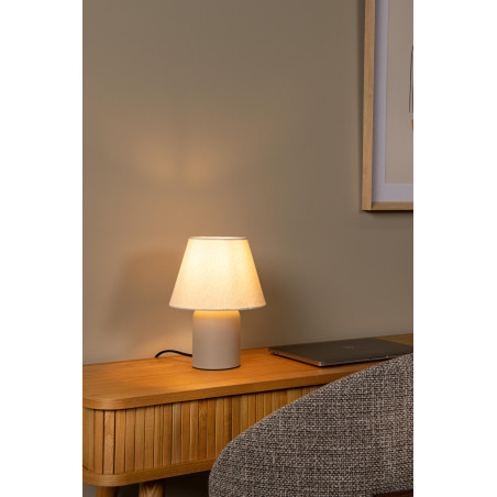 Lampa Ceramiczna Macia Kremowa Lucide | Styl Japandi