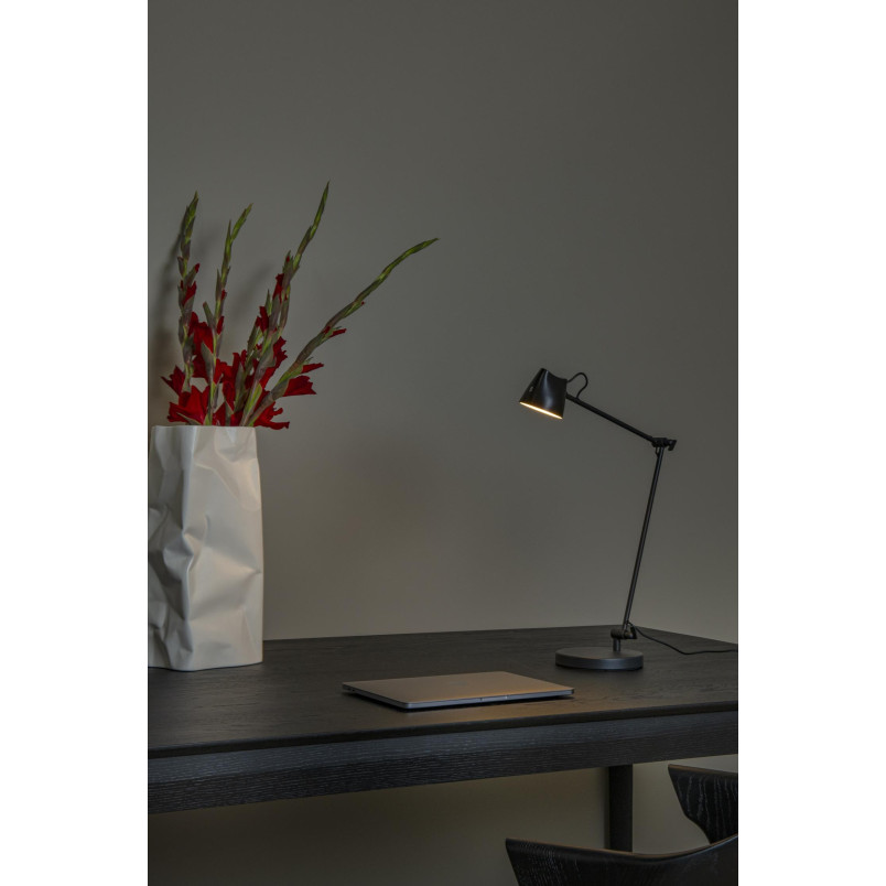 Lampa biurkowa LED Milne Lucide | Ściemniacz, Czarna
