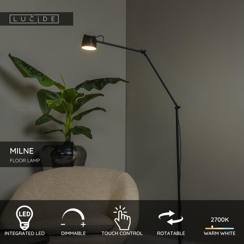 Lampa podłogowa LED Milne | Lucide - Nowoczesny Design