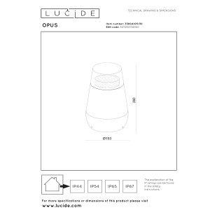 Lampa ogrodowa Lucide Opus LED czarna - nowoczesne oświetlenie