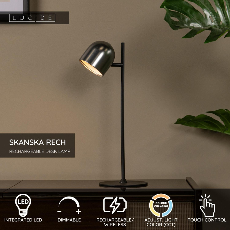Lampa biurkowa LED Lucide Skanska Rech | Nowoczesny Design