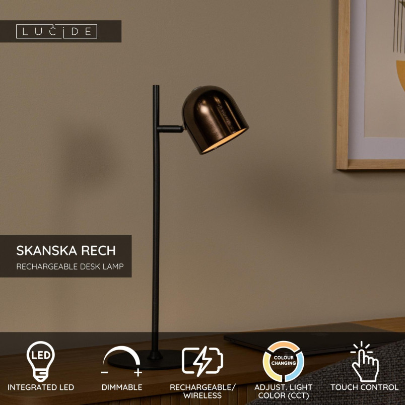 Lampa biurkowa LED Lucide Skanska Rech - Nowoczesny design