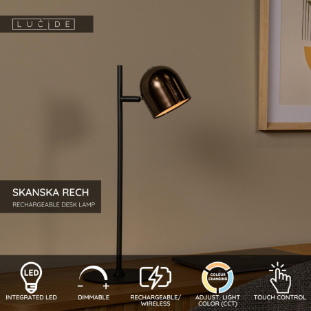 Lampa biurkowa LED Lucide Skanska Rech - Nowoczesny design