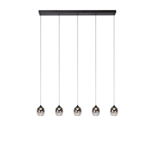 Lampa wisząca Tamino LED - Lucide | Szkło dymione, 5 punktów