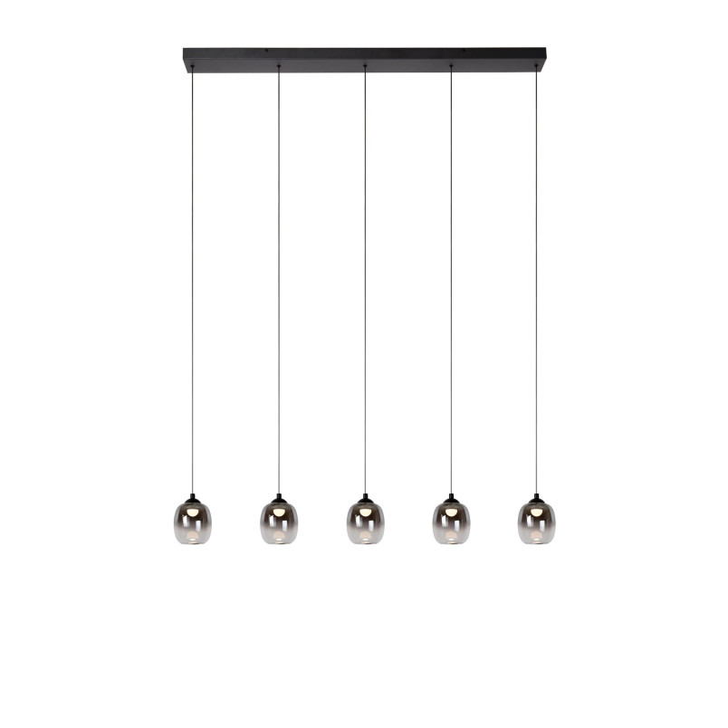 Lampa wisząca Tamino LED - Lucide | Szkło dymione, 5 punktów
