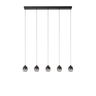 Lampa wisząca Tamino LED - Lucide | Szkło dymione, 5 punktów