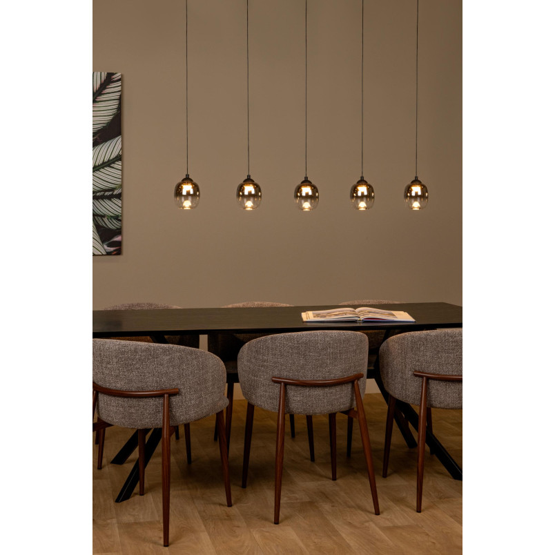 Lampa wisząca Tamino LED - Lucide | Szkło dymione, 5 punktów
