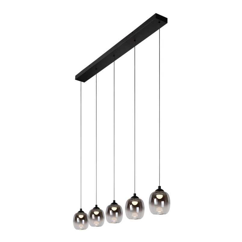 Lampa wisząca Tamino LED - Lucide | Szkło dymione, 5 punktów