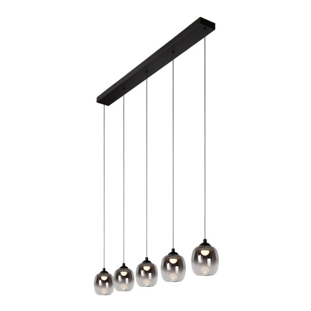 Lampa wisząca Tamino LED - Lucide | Szkło dymione, 5 punktów