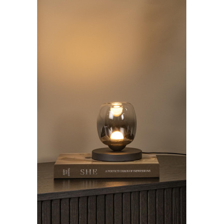 Lampa stołowa Tamino Lucide | Szkło dymione, LED