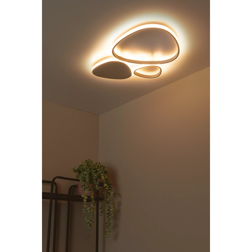 Plafon LED Samling Lucide | Ściemniacz, 2700K-4000K, Taupe