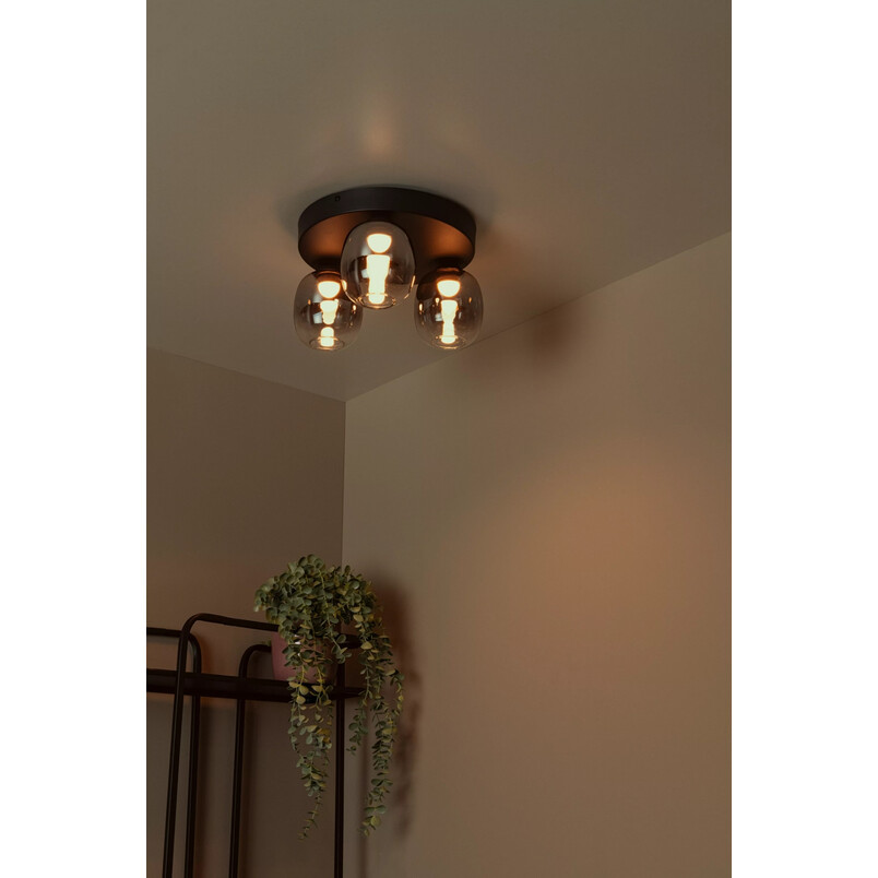 Plafon Tamino Lucide | Szkło Dymione, LED 36cm - Kup Teraz!