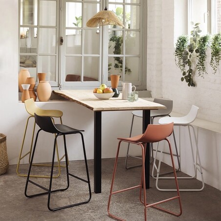 Krzesło barowe żółte Nordivo Otac | Nowoczesny design