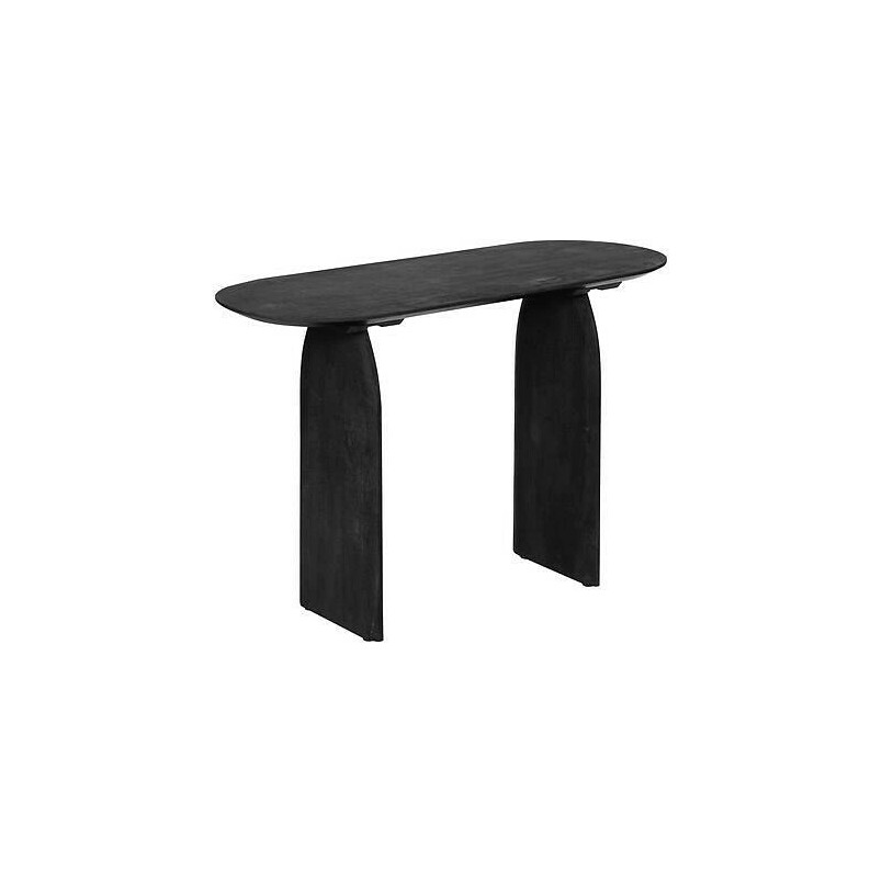 Konsola Isana 110 cm czarna owalna Japandi | Decolab24.pl