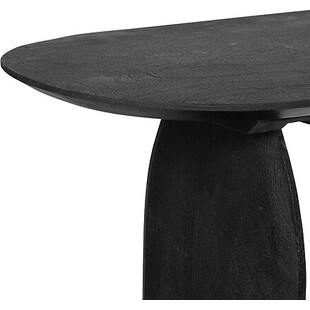 Konsola Isana 110 cm czarna owalna Japandi | Decolab24.pl