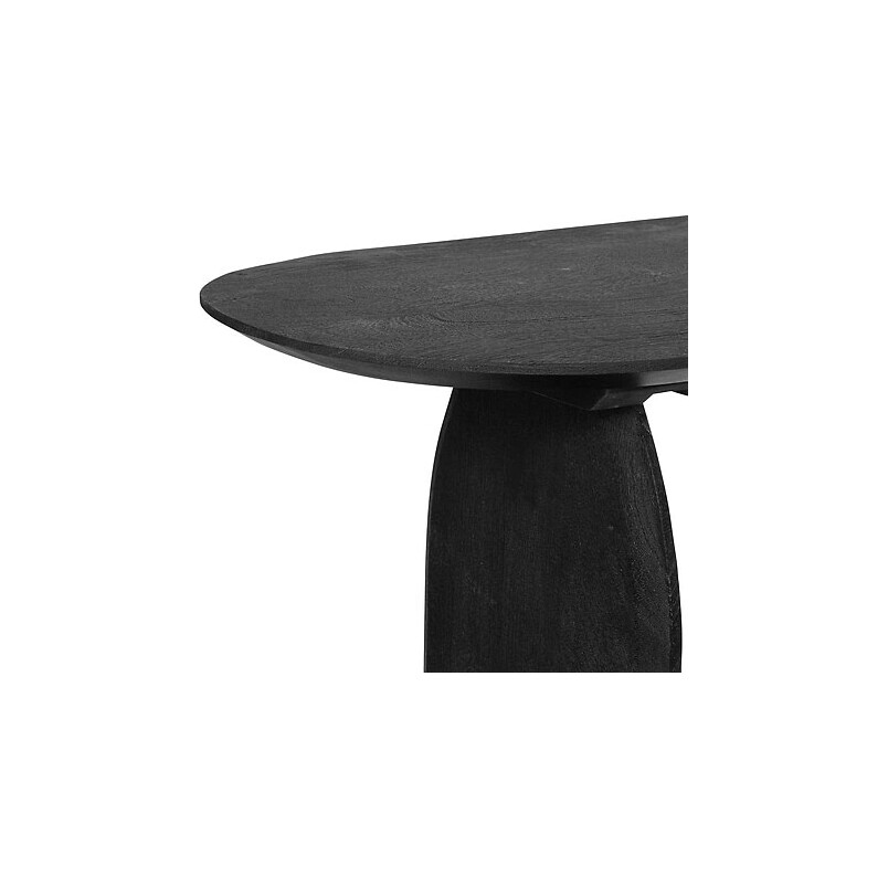 Konsola Isana 110 cm czarna owalna Japandi | Decolab24.pl