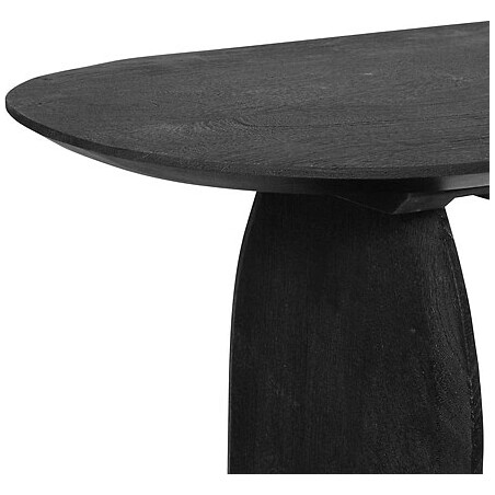 Konsola Isana 110 cm czarna owalna Japandi | Decolab24.pl