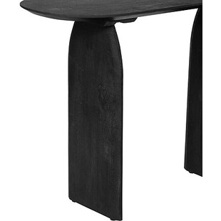 Konsola Isana 110 cm czarna owalna Japandi | Decolab24.pl