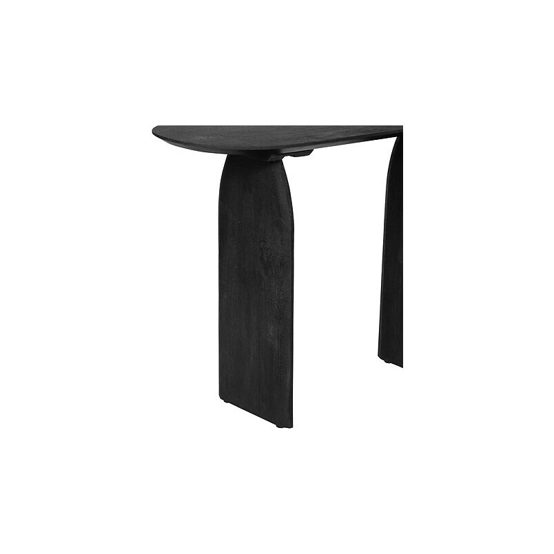 Konsola Isana 110 cm czarna owalna Japandi | Decolab24.pl