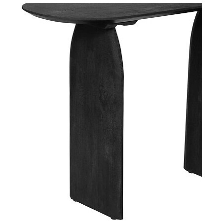 Konsola Isana 110 cm czarna owalna Japandi | Decolab24.pl