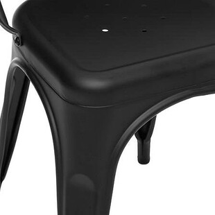 Krzesło metalowe Paris Edge czarne - Nordivo | Elegancki design