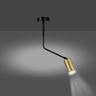 Lampa sufitowa na wysięgniku Verno czarno-złota marki Emibig