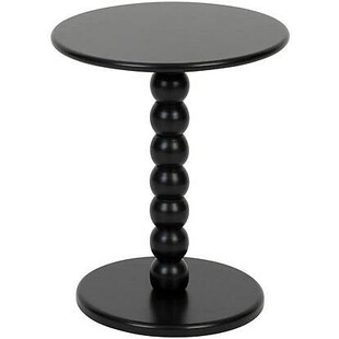 Stolik pomocniczy Chamlo 38 cm czarny toczona noga | Decolab