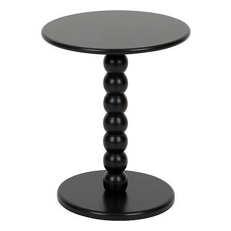 Stolik pomocniczy Chamlo 38 cm czarny toczona noga | Decolab