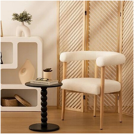 Stolik pomocniczy Chamlo 38 cm czarny toczona noga | Decolab