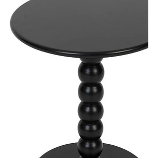 Stolik pomocniczy Chamlo 38 cm czarny toczona noga | Decolab